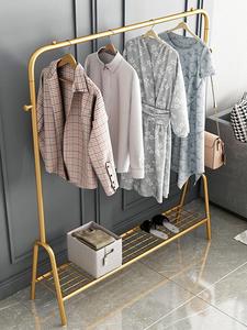 立体衣架落地杆式折叠