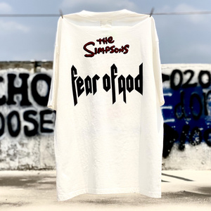 fog短袖联名vtg辛普森比伯同款vintage复古潮牌宽松水洗t恤男女夏