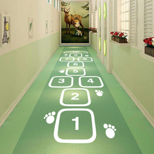 儿童游戏跳房子地贴 创意幼儿园跳格子教室地面装饰数字贴纸自粘
