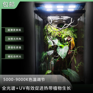 全光谱LED雨林缸灯生态缸LED灯水草缸灯伸缩脚架灯植物照明灯