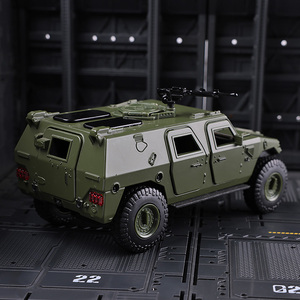 仿真东风猛士装甲车越野车模型合金儿童玩具汽车摆件军事警察大号