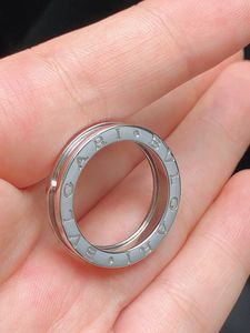 正品: bvlgari/宝格丽18k白金单圈戒指 57号