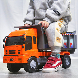 力利儿童工程车玩具套装特大号翻斗男孩大型自卸卡车混凝土搅拌车