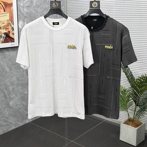 fendi芬迪夏季新品男士圆领t恤时尚字母半袖休闲大码短袖男女同款