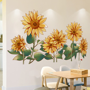 厨房防油贴纸向日葵