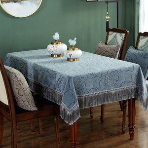 新中式桌布中国风古典餐桌布茶几台布桌垫布艺长方形欧式正方形大