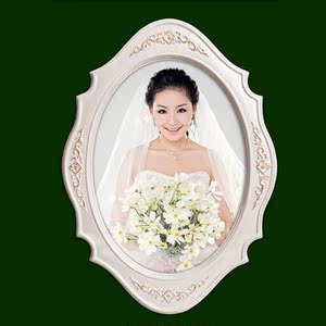 椭圆形欧式相框 复古大相框婚纱照相框 挂墙 客厅创意挂墙相框