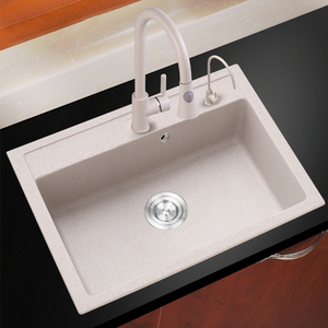 乐唯石英石水槽花岗岩厨房加厚单槽厨盆洗碗池洗菜盆水池套餐550