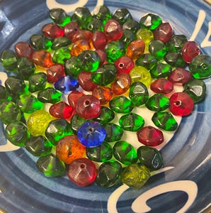 凡士林老琉璃飞碟散珠 diy手链项链绳编织手工材料配饰16×12毫米