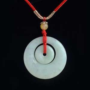 翡翠平安扣吊坠 母子扣 子母扣 孕妇母子平安妈妈孕妇项链挂坠