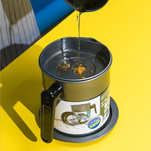 日本厨房壶滤杯油壶食用油猪油大容量带盖剩油壶储油罐油渣过滤器