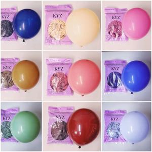 KYZ12寸10寸复古色加厚乳胶气球派对生日布置装饰气球氦飘气球