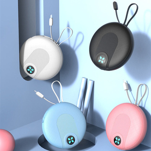 热卖20000自带线充电宝便携超薄可爱创意圆形迷你移动电源随身带