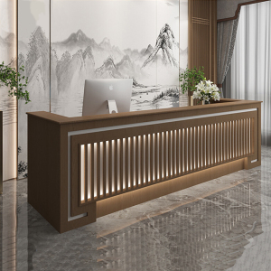 中式收银台商用接待台酒店餐饮公司前台养生足浴商用柜台茶楼吧台