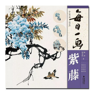 每日一画 紫藤 中国画技法国画入门基础教程书写意水墨画花鸟册页