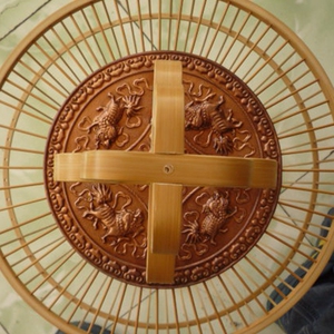 鸟笼鸟具 画眉笼竹抓用狮子盖板