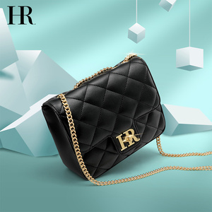 hr赫莲娜小方包女2020新款包包菱格单肩小包女小香风斜挎链条包包