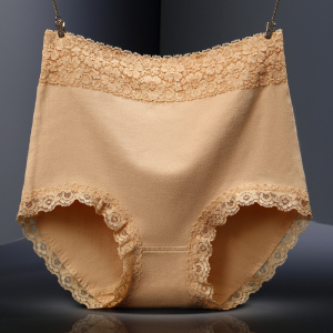 高腰内裤女抗菌黑色