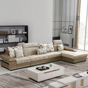 双虎家私 客厅沙发组合套装简约现代多人大户型经济型u型沙发027