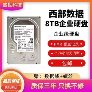 西部数据 8TB企业级服务器机械硬盘 SATA3 垂直 HUS728T8TALE6L4