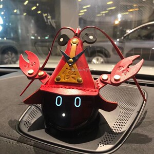 蔚来汽车nomi新版原创小龙虾侠武士帽有钳有钱手工皮具定制车内饰