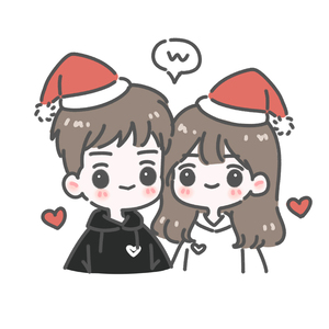 q版简萌小头像卡通情侣照片设计手机壳图案定制壁纸简笔漫画手绘