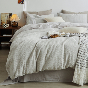 秋上新北欧复古a类母婴级全棉水洗棉三层纱麦芽四件套床单床笠包