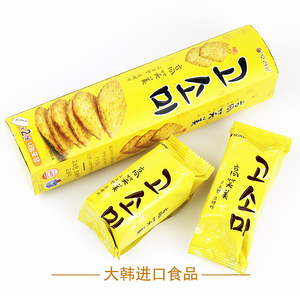 韩国新款包装进口休闲零食品 好丽友高笑美薄脆芝麻饼干脆饼70g
