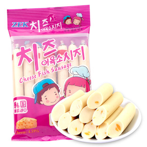 韩国原装进口ZEK芝士鳕鱼肠105g袋装火腿肠儿童宝宝零食海味辅食