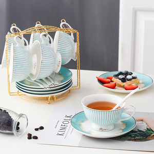 骨瓷精致咖啡杯欧式小奢华美式咖啡杯碟英式下午茶杯茶具家用办公