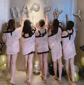 睡衣女秋冬性感长袖vs生日聚会睡袍趴的秘密闺蜜装维密夏0人付款98
