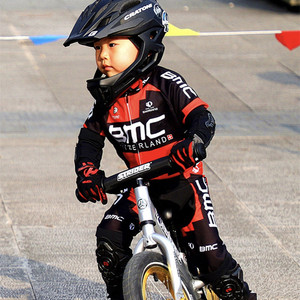 骑行服速干儿童男女春秋平衡车长袖套装专业自行车赛车轮滑服定制