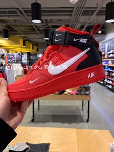 nownow美国代购 air_force 1 af1 大红色红白解构 空军一号