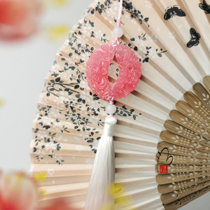 舞扬月【芙蓉】龙凤佩腰佩 古风汉服流苏对佩滴胶仿玉佩 手工配饰