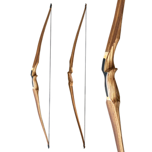 黑猎人灵动传统美式一体弓箭户外射箭器材运动装备木质长弓一体弓