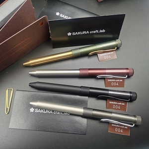 日本SAKURA樱花craft_lab 004金属纯铜模块3合1多功能中性笔铅笔