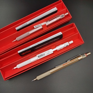 日本rotring红环600限定红蓝绿色金属杆绘图防断芯自动铅笔圆珠笔