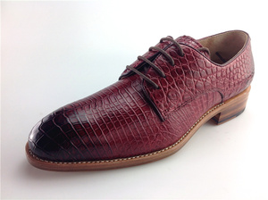费雷鳄鱼皮男鞋