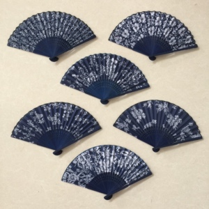 乌镇特产蓝印花布工艺小扇子 折扇女式 中国风旅游纪念品礼物