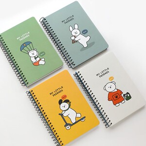 韩国pinkfoot可爱卡通笔记本手账横线本记事本线圈线条笔记本子