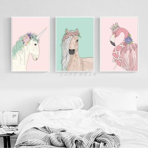 卡通动物无框画