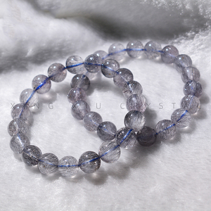 星宿家天然蓝色超级七水晶手链女 三轮骨干小众蓝草莓晶手串男