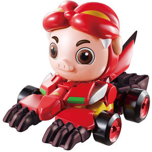 正版猪猪侠玩具变身卡丁车菲菲小呆呆超人强波比机器人变形车全套
