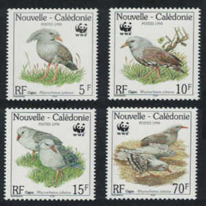 新喀里多尼亚 1998   WWF  鸟类  鹭鹤   4全 A7