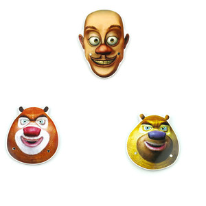 幼儿园熊出没卡通人物表演头饰 熊大熊二光头强儿童扮演游戏面具