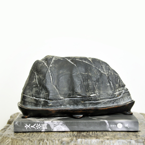 实拍收藏级天然山子灵璧石莲花磬石远山造型赏石摆件原石奇石案头