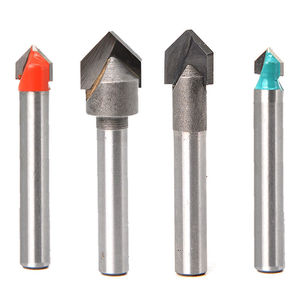 优利可钨钢合金90度v型刀实木板材开槽开直角木工铣刀修边机刀头