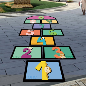 南阳精玉2006淘宝跳房子地贴纸跳格子学校幼儿园客厅墙贴画儿童房