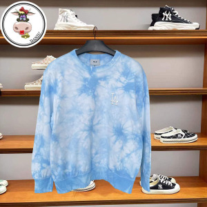 大牛韩代mlb男女卫衣22春新款la小标扎染圆领套头衫时尚潮3amts02