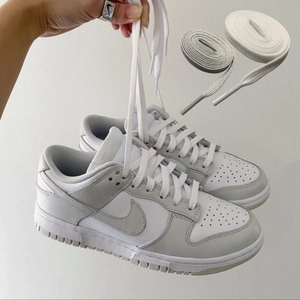 适配耐克黑白熊猫dunk鞋带 原装正版nike sb low鞋带绳扁宽防滑白